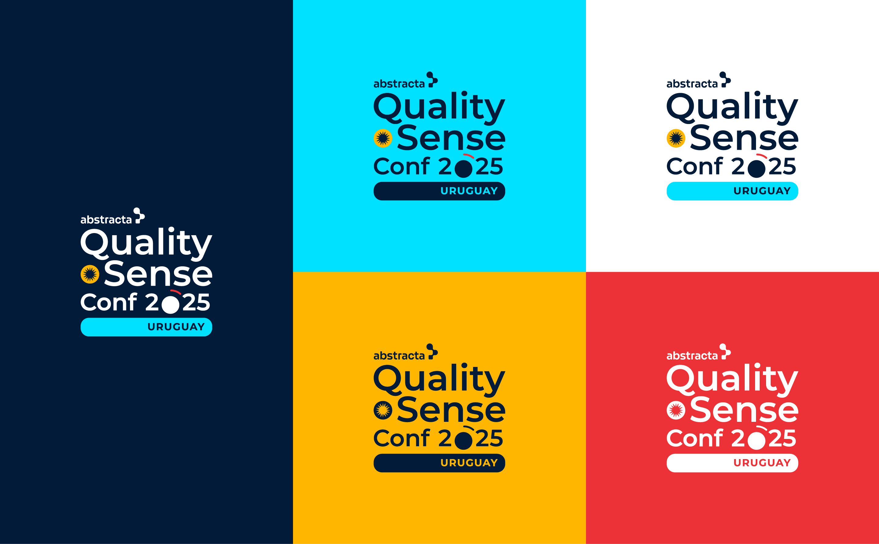 Ejemplos de fondos permitidos para el logo de Quality Sense Conf