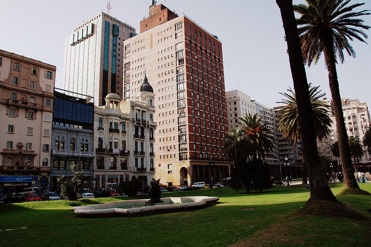Plaza Independencia en Montevideo.